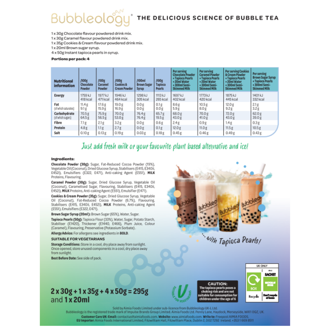 Bubbleology Milk Tea Mixology Kit (Makes 4)